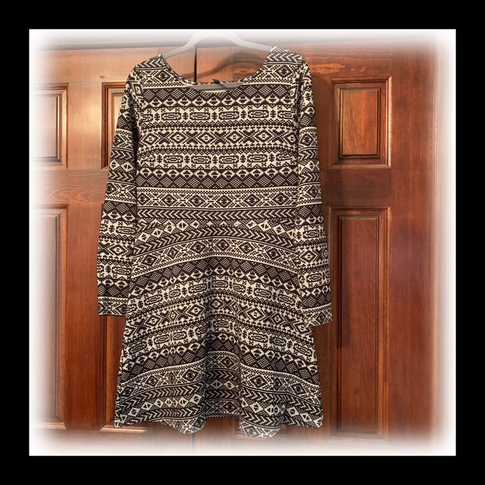 Massini Skater Geometric Print Dress